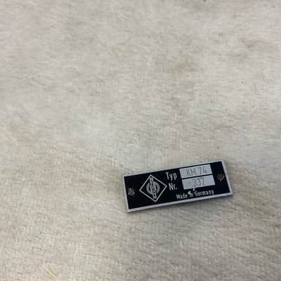 Neumann KM 74 # 334 nameplate … image 3