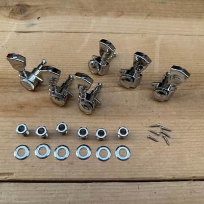 Grover 502CK Roto-Grip Locking 3+3 Tuning Machines - Chrome with Keystone Buttons image 7