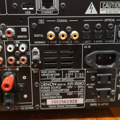 Denon AVR-3808CI 7.1 Channel Network A/V Receiver - 130Wpc App/Web Control image 11