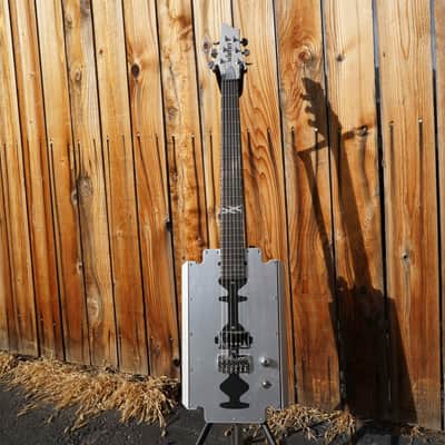 Schecter DIAMOND SERIES Machine Gun Kelly Razor Blade - Metallic Silver 6-String Electric Guitar image 2