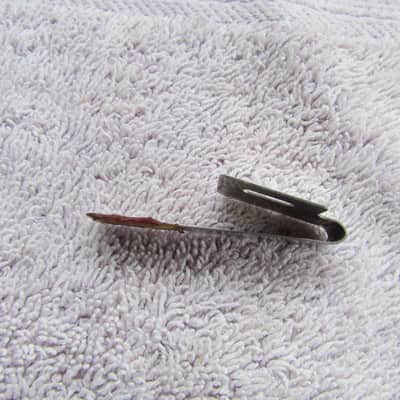 Vintage Fender Jazz Bass Mute Single Nickel Plated Early 60's Fender Jazz Bass String Mute Needs Foam image 2