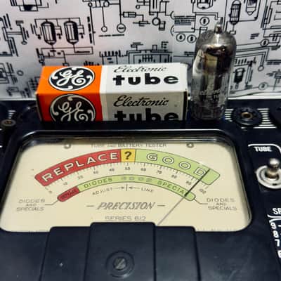 GE 12BH7A Grey Plates O‑Getter 1961 NOS Factory Matched Set – Preamp/Driver Tubes image 7
