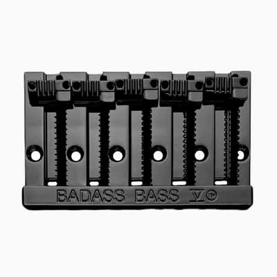 NEW Leo Quan® Badass V™ Bass Bridge for 5-string Fender P/Jazz Bass® - BLACK image 2
