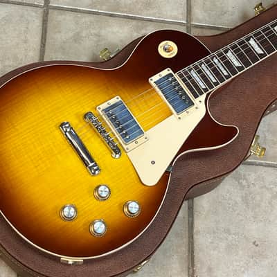 2025 Gibson USA Les Paul Standard '60s Figured Top Electric Guitar Iced Tea Burst image 1