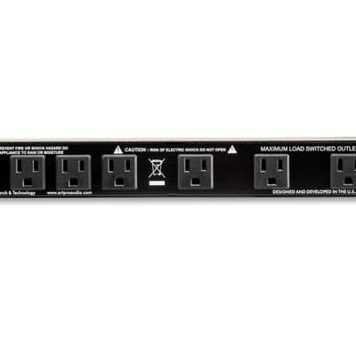 ART PS4X4PROUSB | Eight recept (4xreg + 4xAC adap), 2-USB Outputs, dual meter (Volt/Cur) – with APF & dual pull-out lamps – 1U. New with Full Warranty! image 2