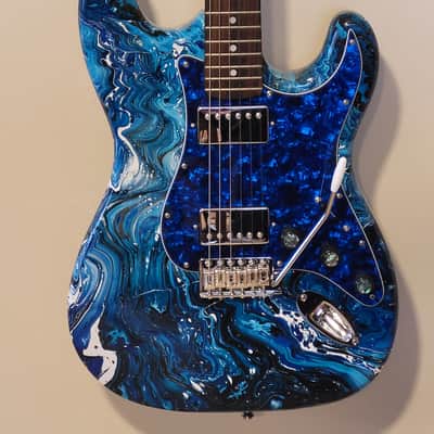 Custom Crafted & Designed Swirl Painted "Strat" Style 2022 - Serial #034 image 1