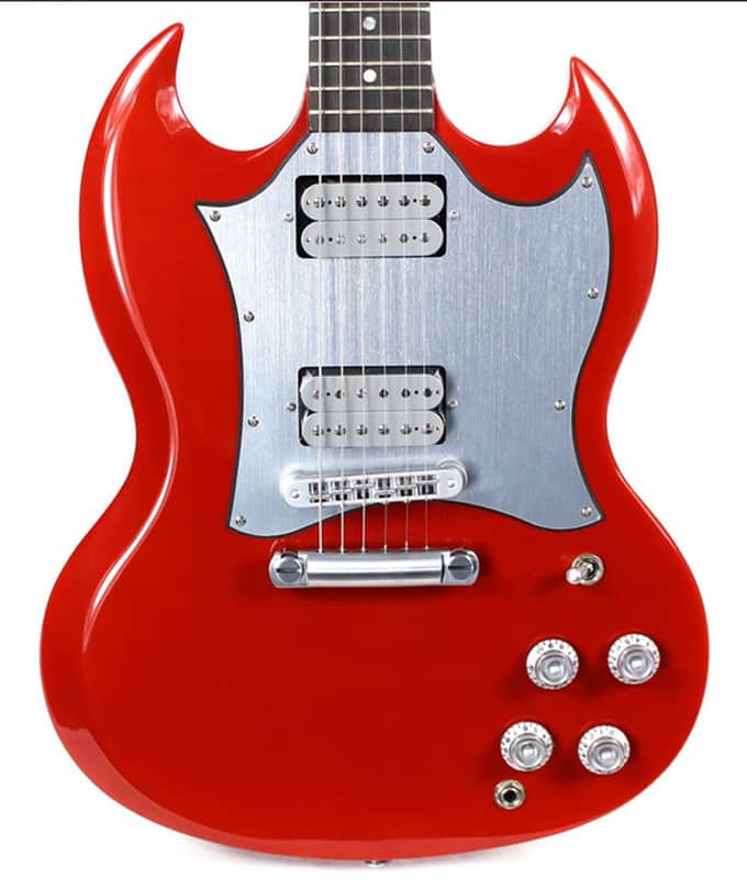 Gibson SG Standard Full Face Pickguard Brushed Silver/Black Finish SG Platinum image 1