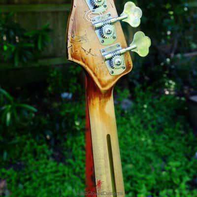 Fender Jazz Sunburst Bass Heavy Aged Relic by East Gloves Customs image 15