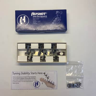 Hipshot 6 Inline Staggered Locking Tuners 2020s - Chrome image 2
