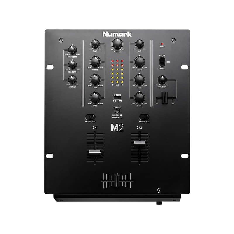 Numark M2 Black 2-Channel 10" Professional DJ Mixer - Black image 1