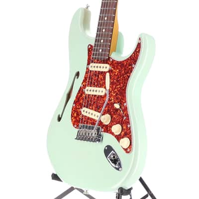Fender Certified Pre-Owned American Professional II Stratocaster Thinline, Rosewood Fingerboard, Transparent Surf Green (J11) (11101) image 4