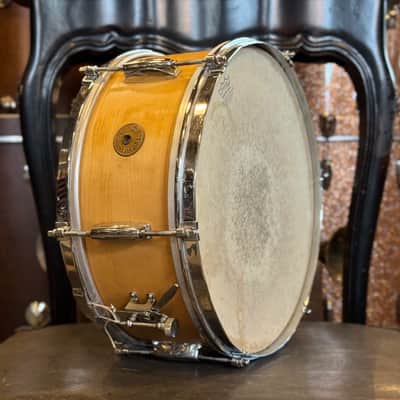 VINTAGE 1960's Gretsch 5.5x14 Dixieland Snare Drum in Natural image 6