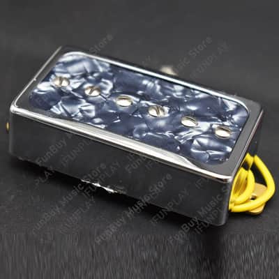 Guitar Neck and Bridge Alnico Humbucker P90 Pickups in Gray Pearl image 4