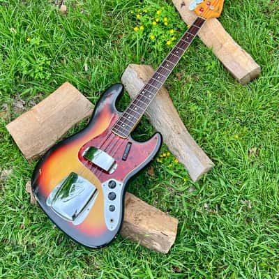 Vintage Fender 1966 Jazz Bass Bound Neck Dot Inlays image 8