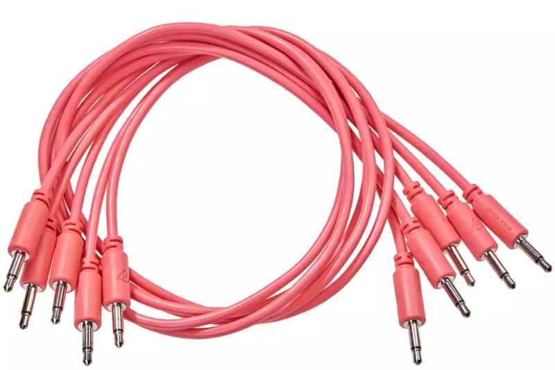 Black Market Modular Eurorack Patch Cables (100cm - Peach - 5 Pack) image 1