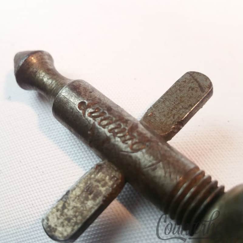 Ludwig Bass Drum Clamp-On Spur Mount Adjustable Spike/Leg Nickel Vintage 20s USA image 1