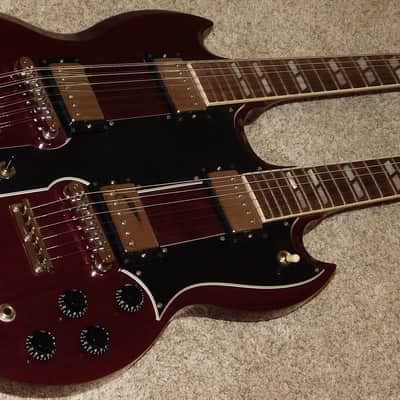 Gibson EDS-1275 Double Neck Electric Guitar 1995 Vintage Cherry image 6