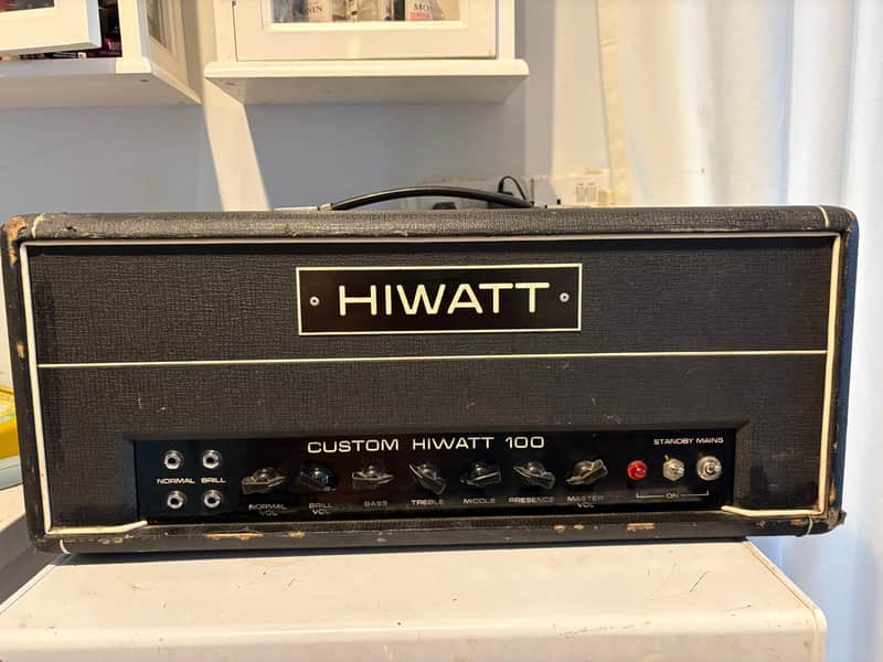Very Early 1972  Hiwatt DR103 Custom 100 2-Channel 100-Watt Guitar Amp Head  - Black- one owner image 1