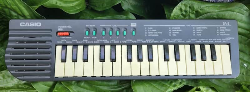 Casio SA-2 1995 Black Mini Electronic Keyboard Include 32 Keys Fully Functional With Box Tested image 1