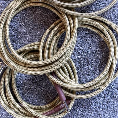 Fender Custom Shop Performance Series Cable, 10', Tweed, Angled 2016 - Tweed image 3