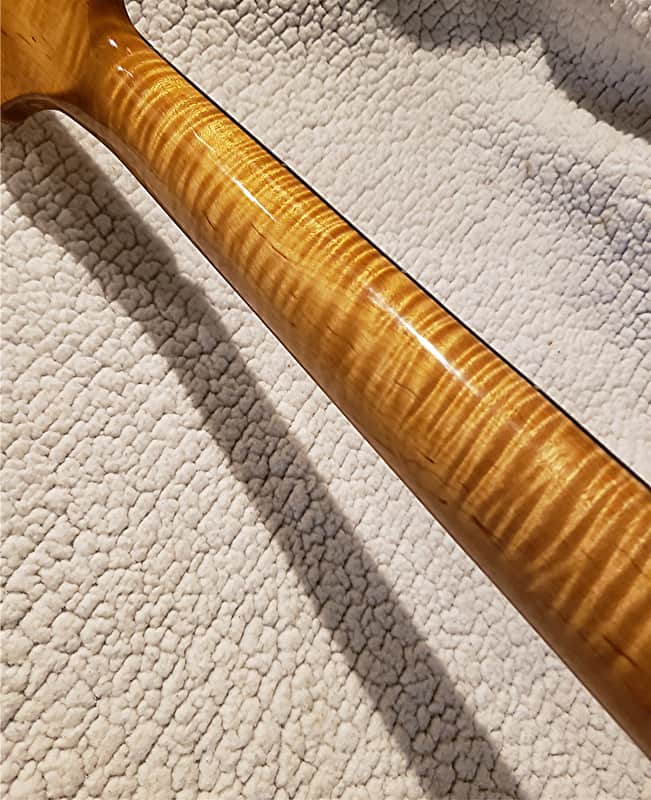 USA made Amazing 5A Roasted flame maple neck, Rosewood FB. made For a Strat body #MT-002 image 1