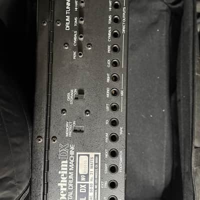 Oberheim DX 6-Voice Drum Machine 1982 - Blue with Wood Sides image 2