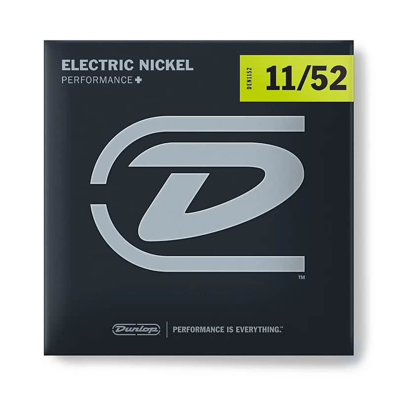 Dunlop DEN1152 Performance+ Nickel Wound Electric Guitar Strings (11-52) image 1