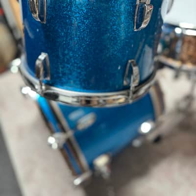Ludwig Vintage Drum Set  1969 - Blue Sparkle image 9