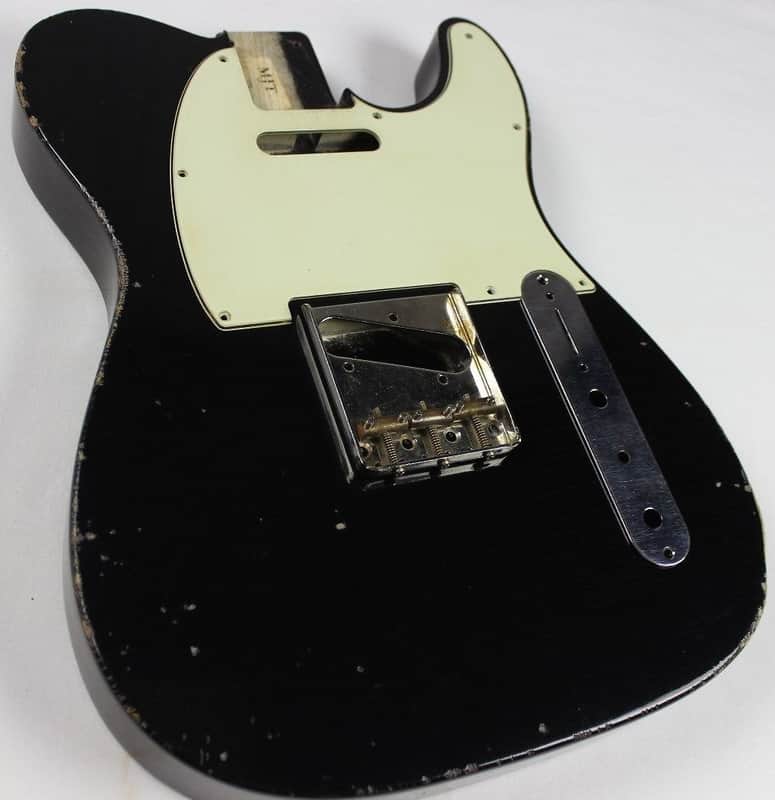 MJT Fender Telecaster Body - Black Nitro Relic | Reverb Canada