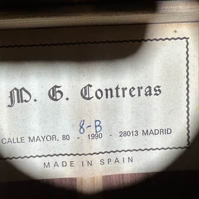 M.G. Contreras 8-B Classical 1990 - a beautiful Brazilian Rosewood example w/a fabulous tone & playability. image 13