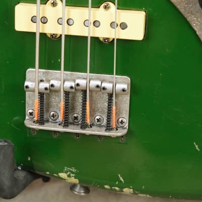 Luthier Made Jazz Bass 2023 - Aged British Racing Green image 11