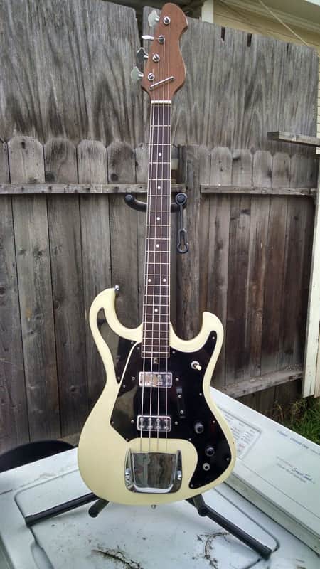 Teisco Bass 1960s White image 1