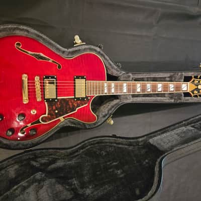 D'Angelico Excel EX-SS Semi-Hollow with Stop-Bar Tailpiece, 2018 - Cherry image 1