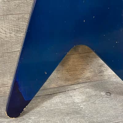 Gibson Flying V Bass 1981 Transparent Blue image 10
