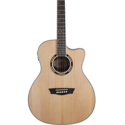 Washburn AG70CEK-A Washburn Apprentice Grand Auditorium Guitar, Spruce w/ Walnut Sides, w/ Case image 2