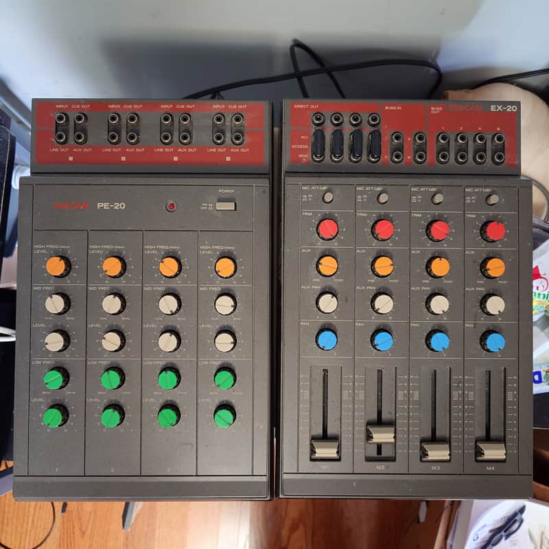 Vintage TASCAM EX-20 + PE-20 Mixer Studio Parametric Equalizer & Expander image 1