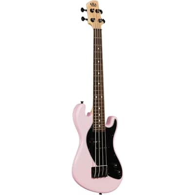 Kala Solidbody U-Bass Electric Bass Guitar - Pale Pink image 3