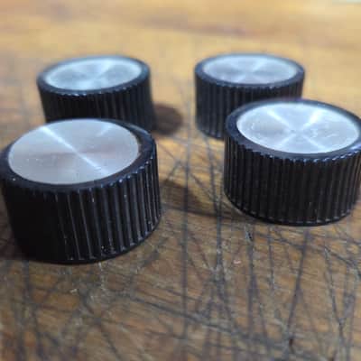 Vintage RARE 1964 Danelectro Coral Silvertone Guitar Matched Set of Volume Tone Knobs Luthier Parts image 2