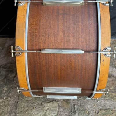 Leedy and Ludwig Concert / Symphony Bass Drum 1950-1954 - Mahogany and Maple Natural image 5