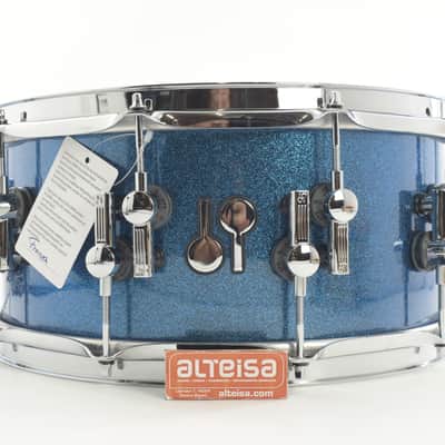 Sonor SQ2 14" x6,5" Maple Thin 20 lugs 2023 - Blue sparkle image 1