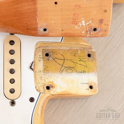 1965 Fender Stratocaster Vintage Guitar Olympic White w/ Case image 19