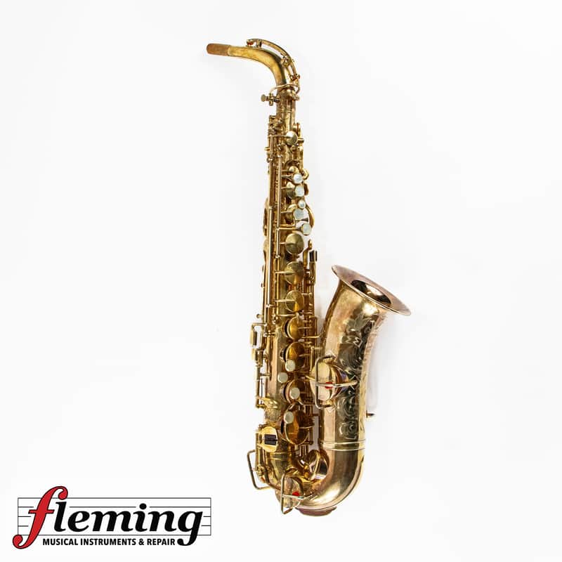 Vintage 1920 King "The King" Alto Saxophone - Brushed Gold Plate image 1