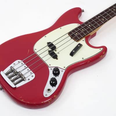 1966 Fender Mustang Bass - Dakota Red - Early First Run First Year Example! image 4