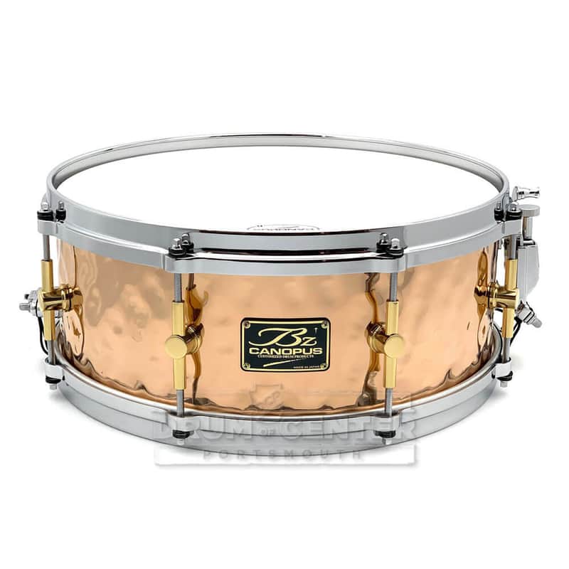 Canopus 'The Bronze' Hammered Snare Drum 14x5.5 w/Die Cast Hoops image 1