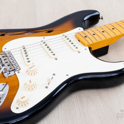 2018 Fender Eric Johnson Signature Stratocaster Thinline Sunburst w/ Case, Tags & CoA image 6