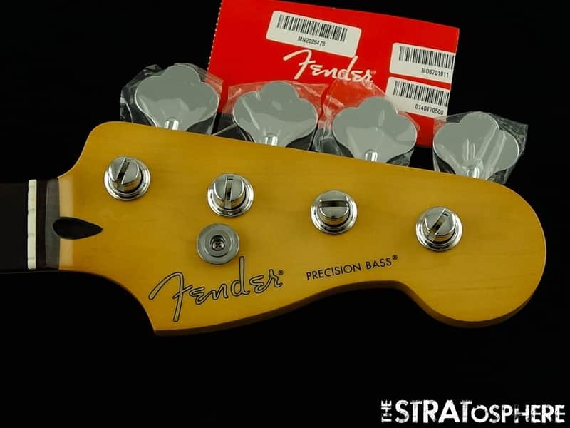 Fender Player II Precision P BASS NECK w TUNERS, Rolled Edges Slab ROSEWOOD image 1