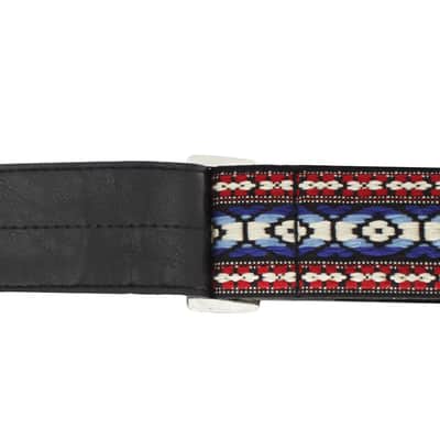 Ace Vintage Reissue Bohemian Blue Guitar Strap by D'Andrea - Made in the USA image 3