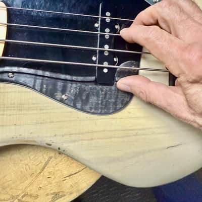 Woodcraft electric guitars Thumb rest Jazz Bass - Flame Maple wood image 3