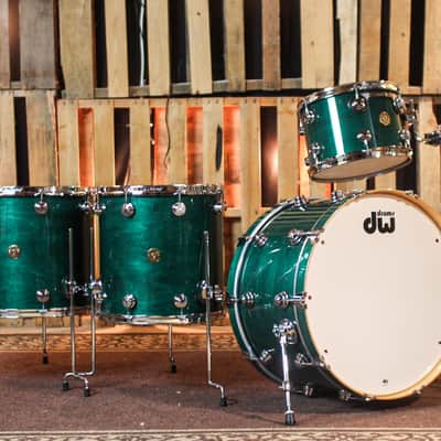 DW Collector's Jazz Maple Gum Turquoise Green Drum Set - 24,13,16,18 - SO#1065155 image 1