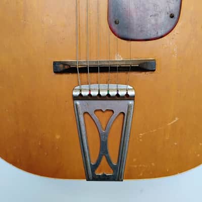 Harmony H927 "Stella" Parlor Tailpiece Guitar - 1960s - Natural - AS-IS image 12